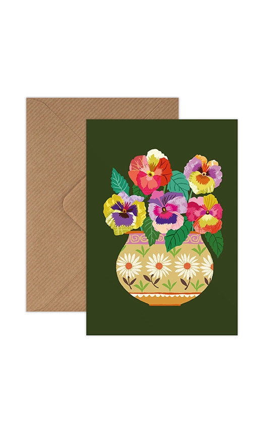 Pansies Greeting Card