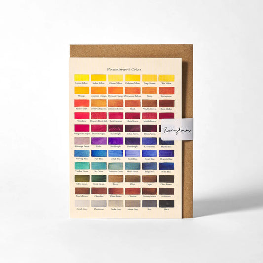 Nomenclature of Colours Greeting Card