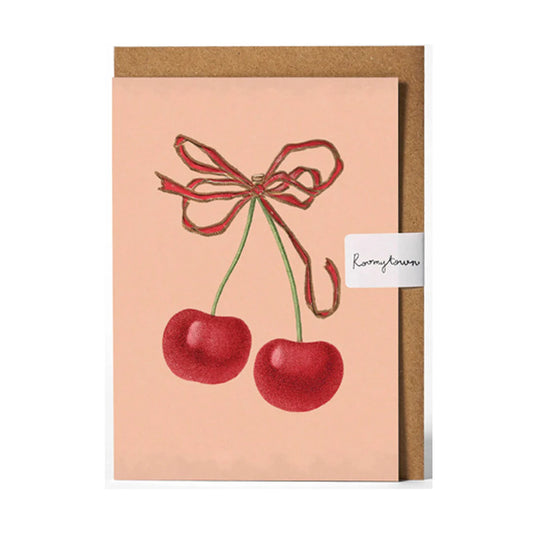 Cherries greeting card