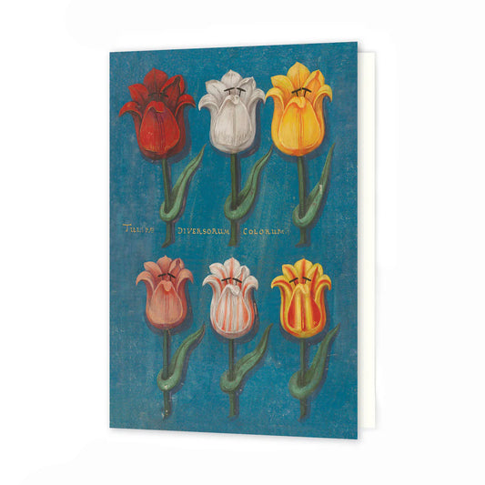 Blue Festival of Flowers greeting card