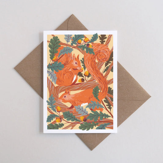 Red Squirrels Greeting Card