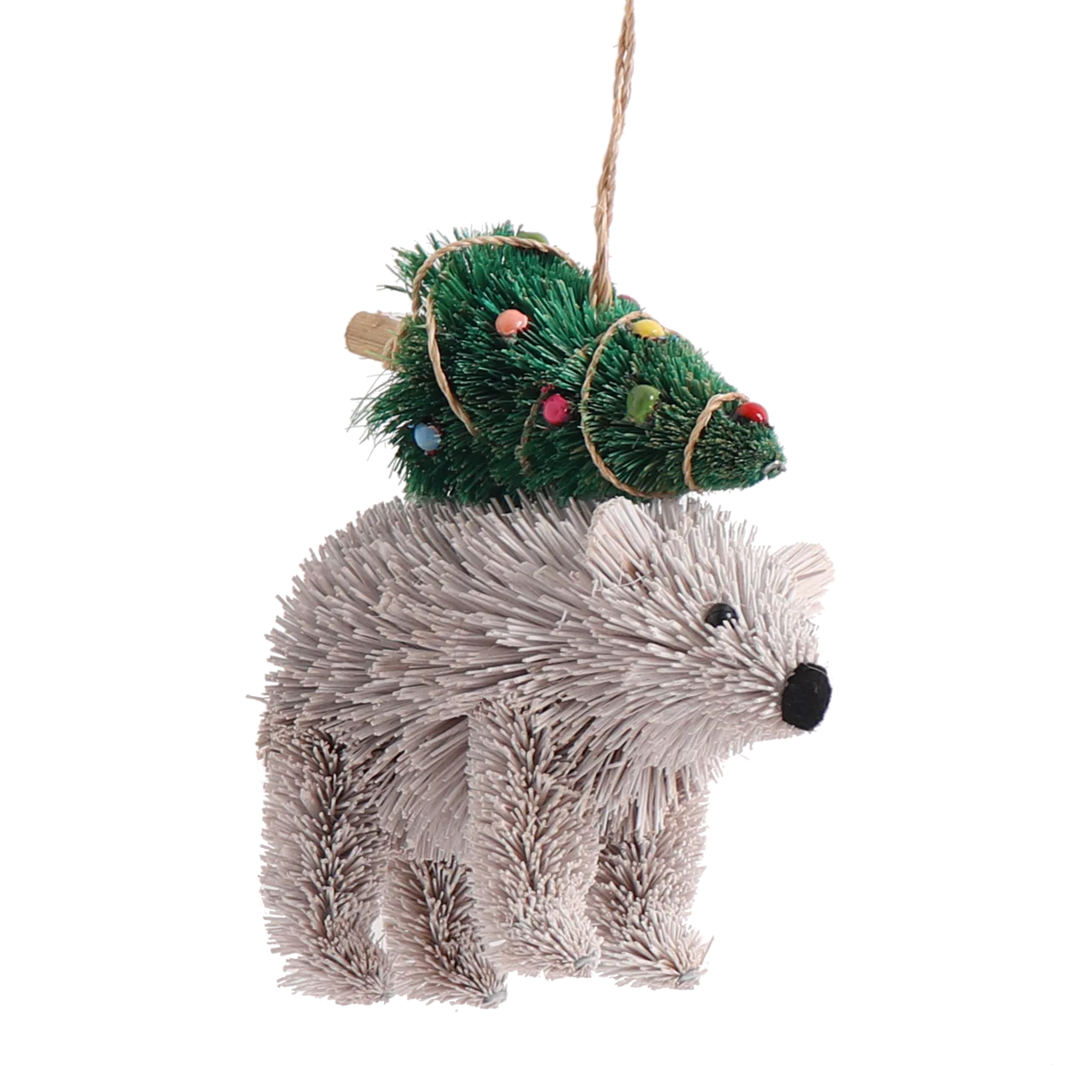 Bristle Polar Bear & Christmas Tree Decoration