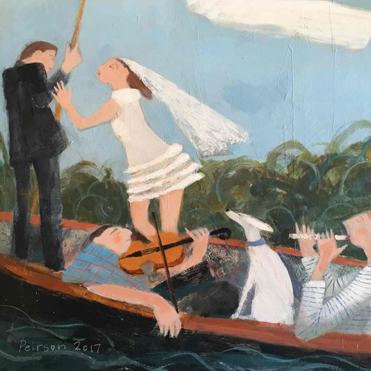 Wedding Punt Greetings Card by Barbara Peirson