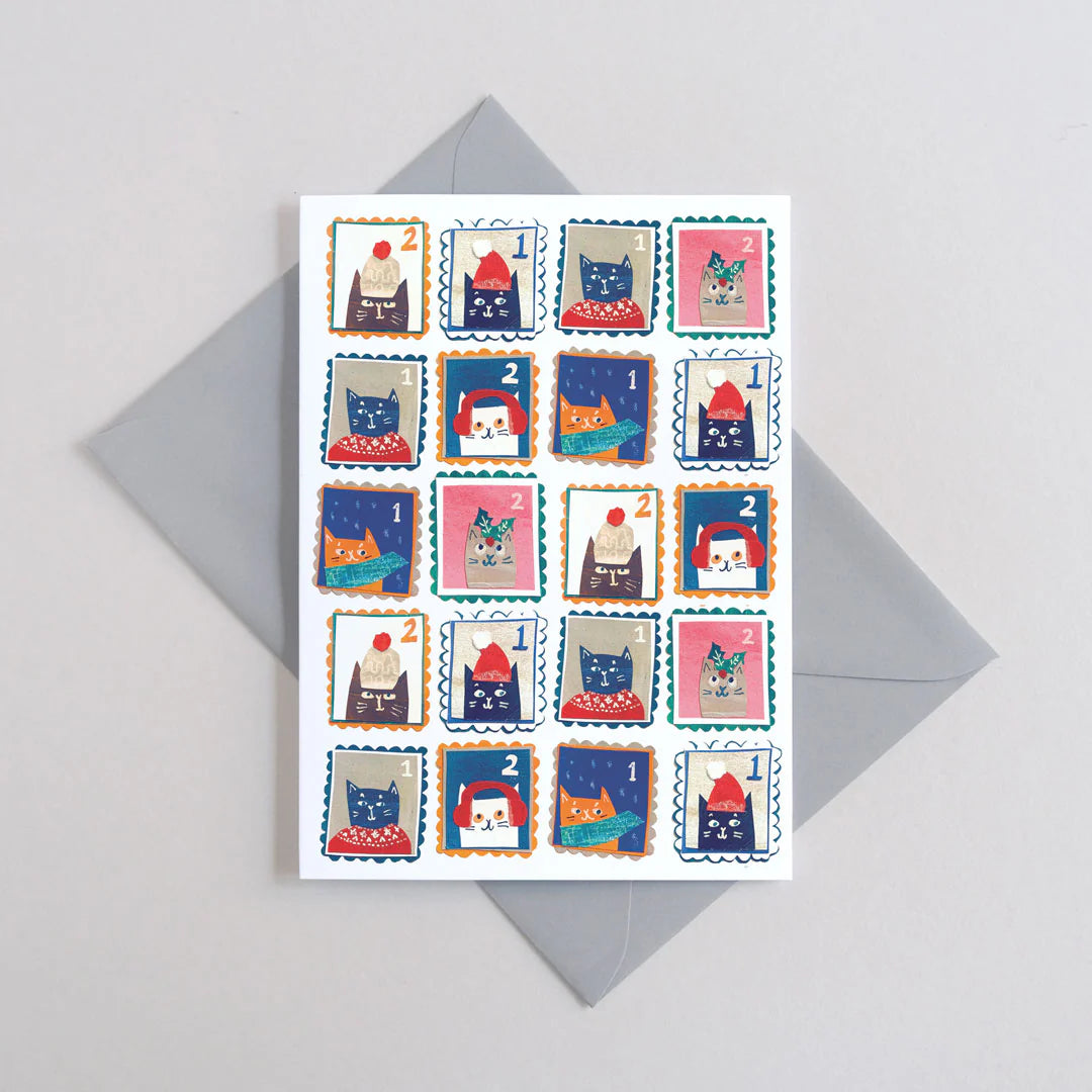 Stamp Collection Christmas Greetings Card