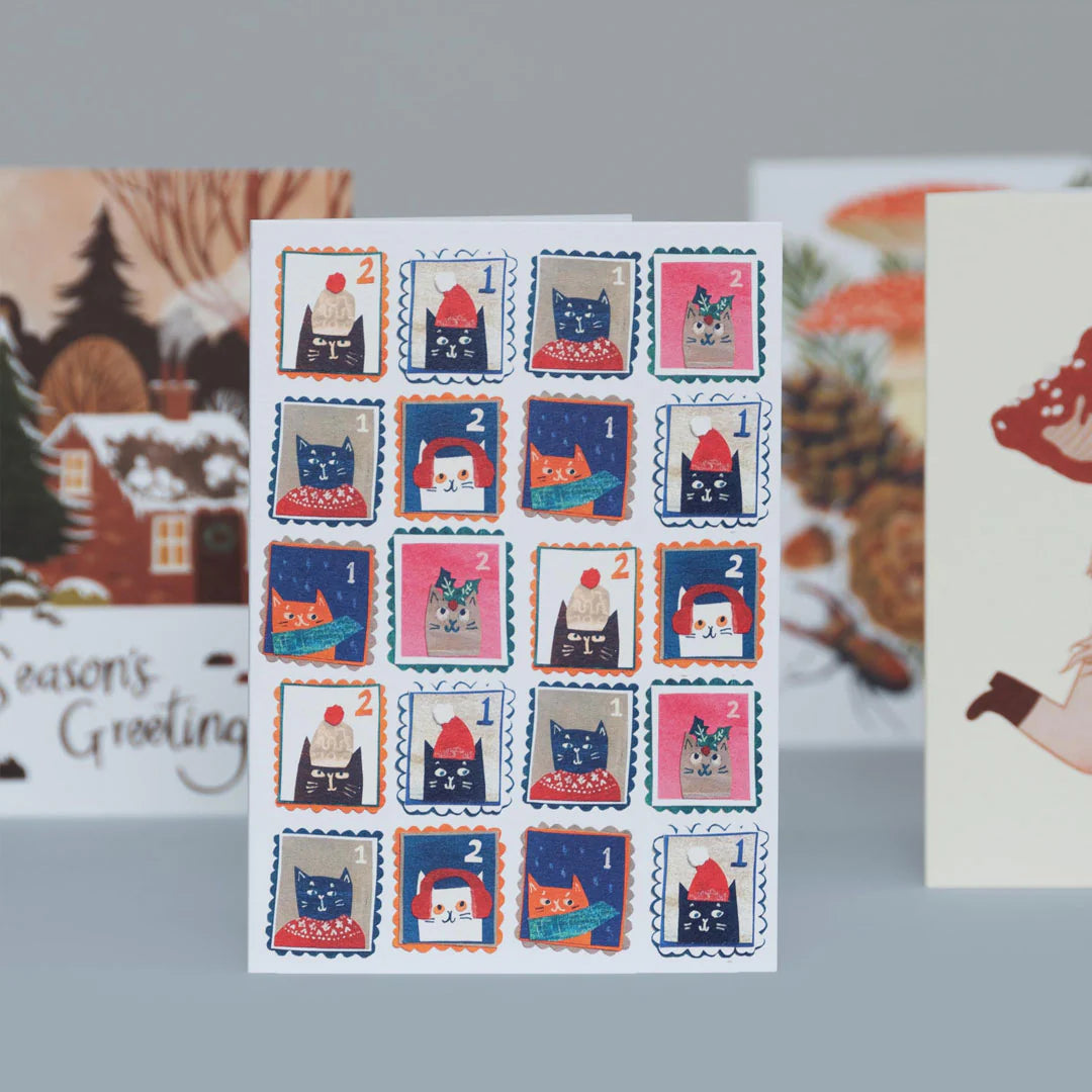 Stamp Collection Christmas Greetings Card