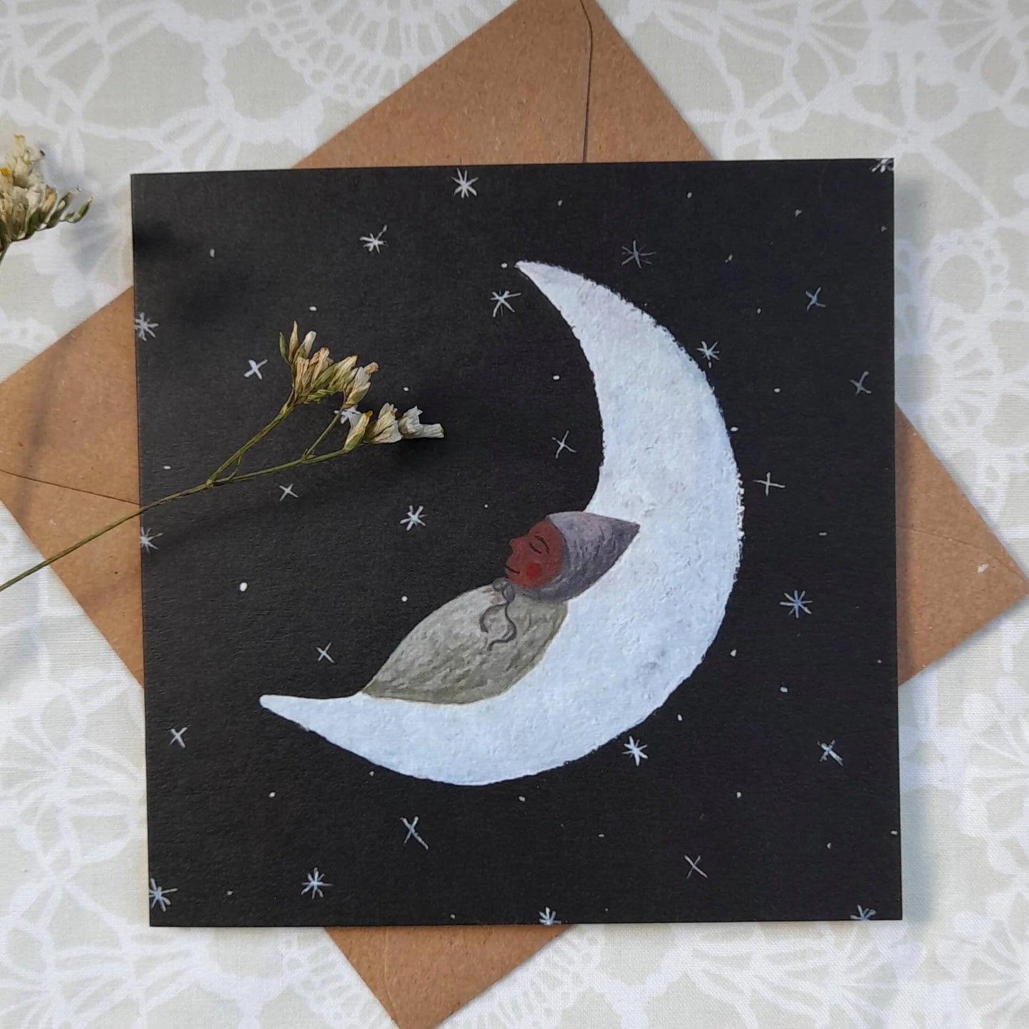 Moon Baby Greeting Card