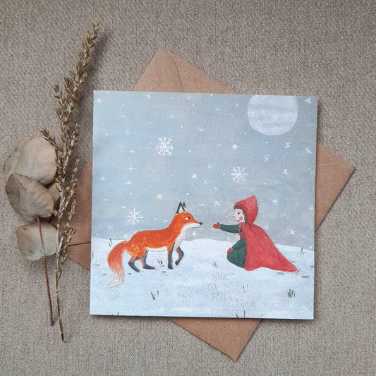 Winter Fox Greeting Card