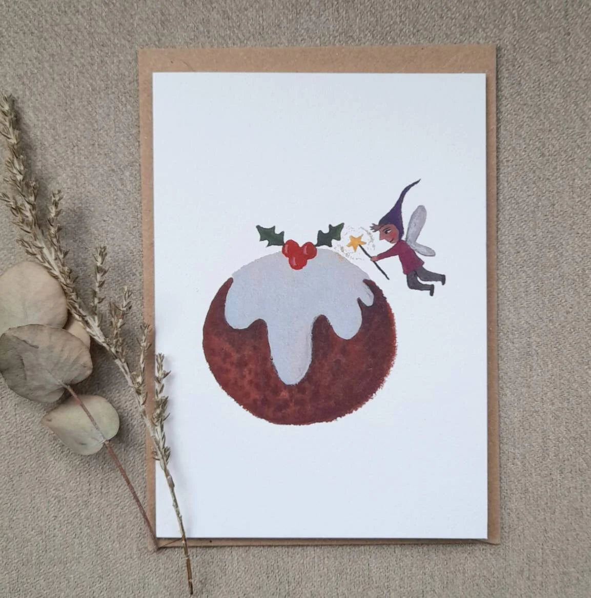 Christmas Pudding Greeting Card