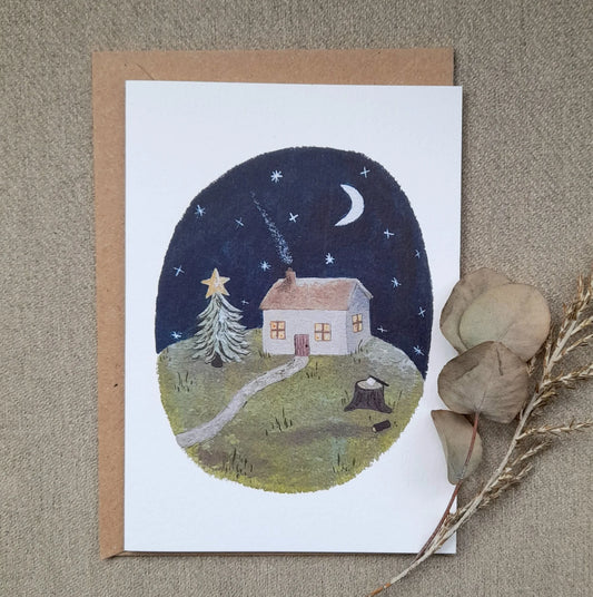 Christmas Cottage Greeting Card