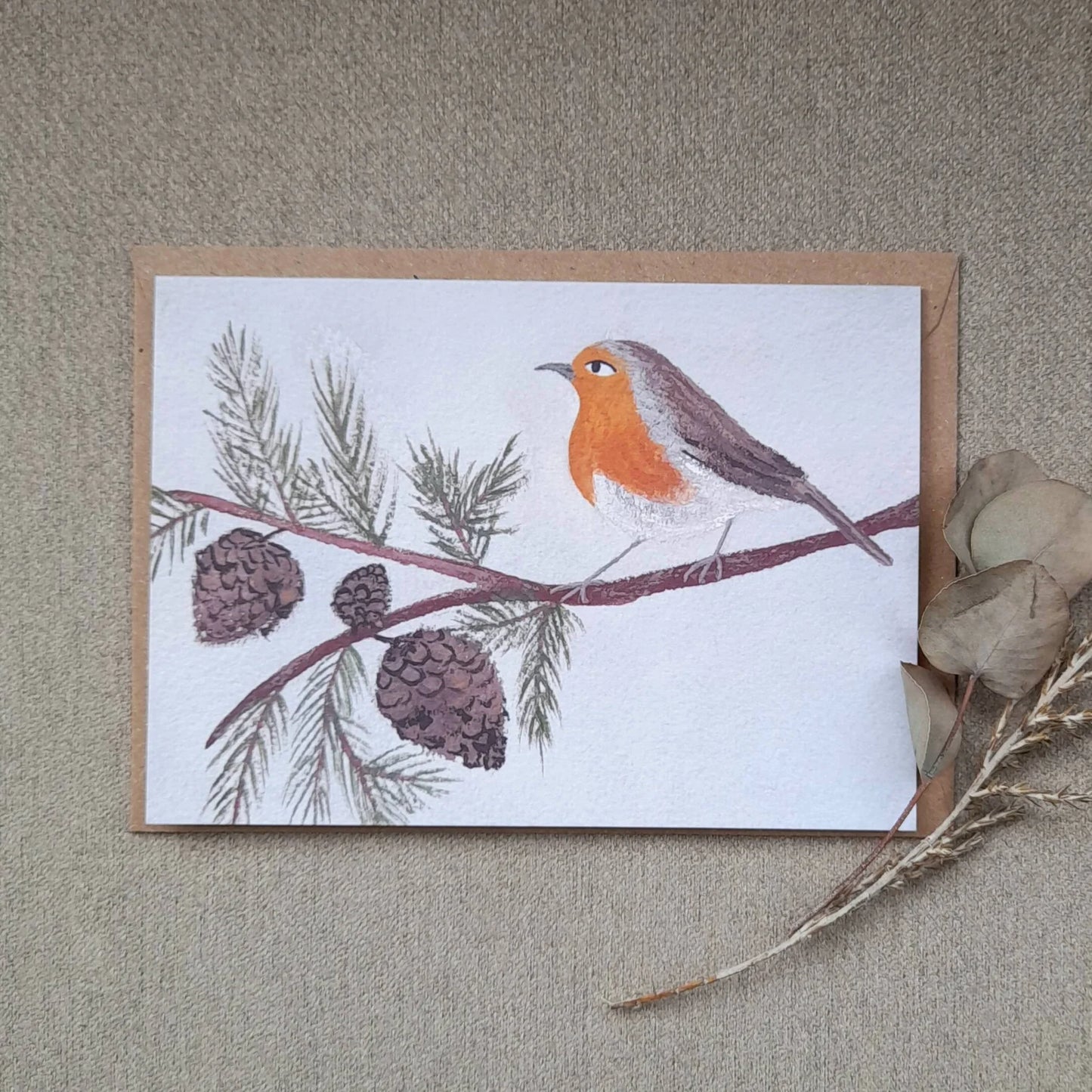 Pine Robin Greeting Card