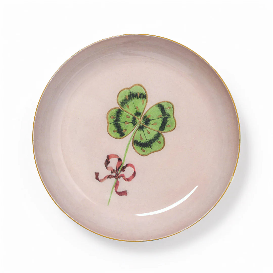 Clover Round Enamel Dish