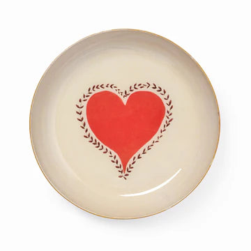 Heart Round Enamel Dish