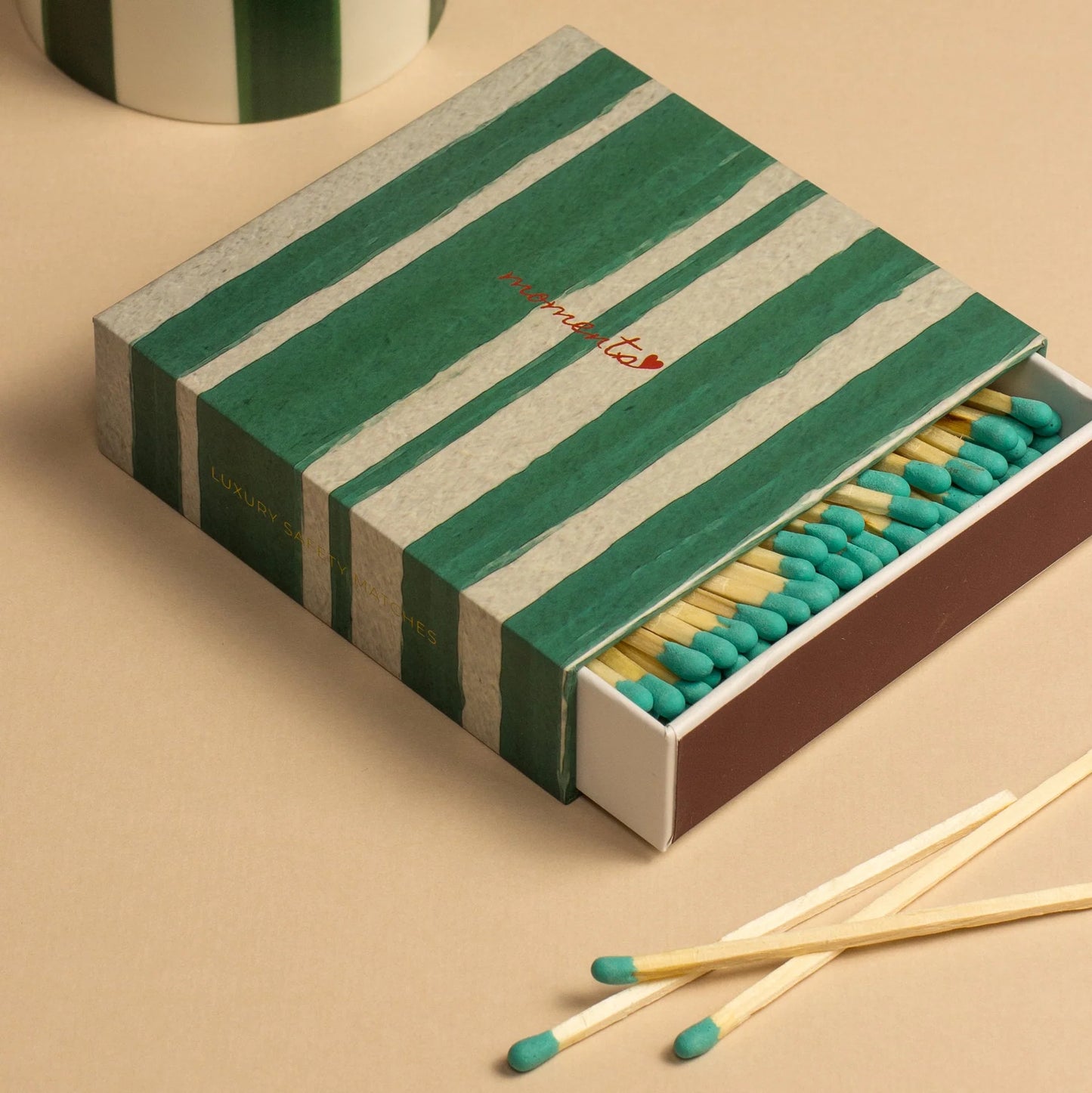 Olive Striped Memories Matches