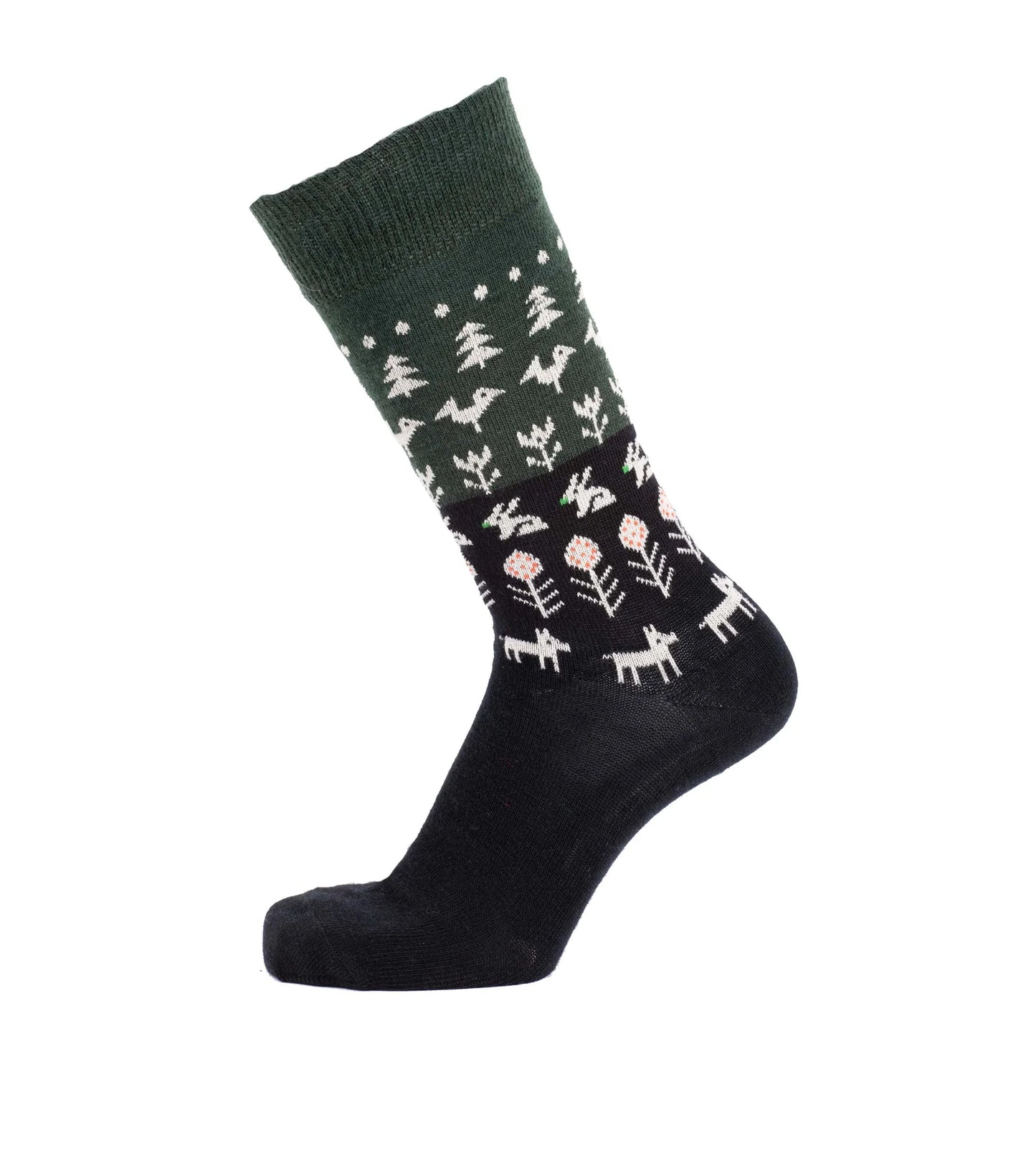 Art Nature Black - Merino Wool Socks
