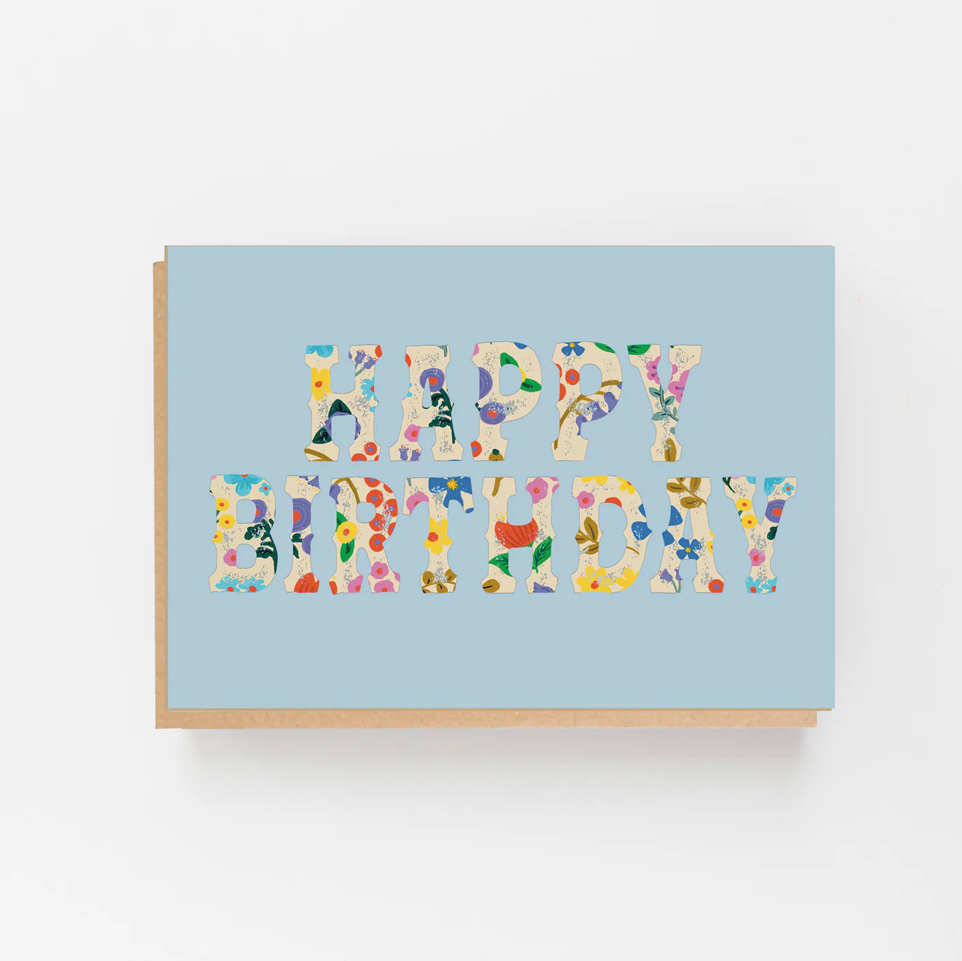 Happy Birthday Blue Romanian Pattern Card