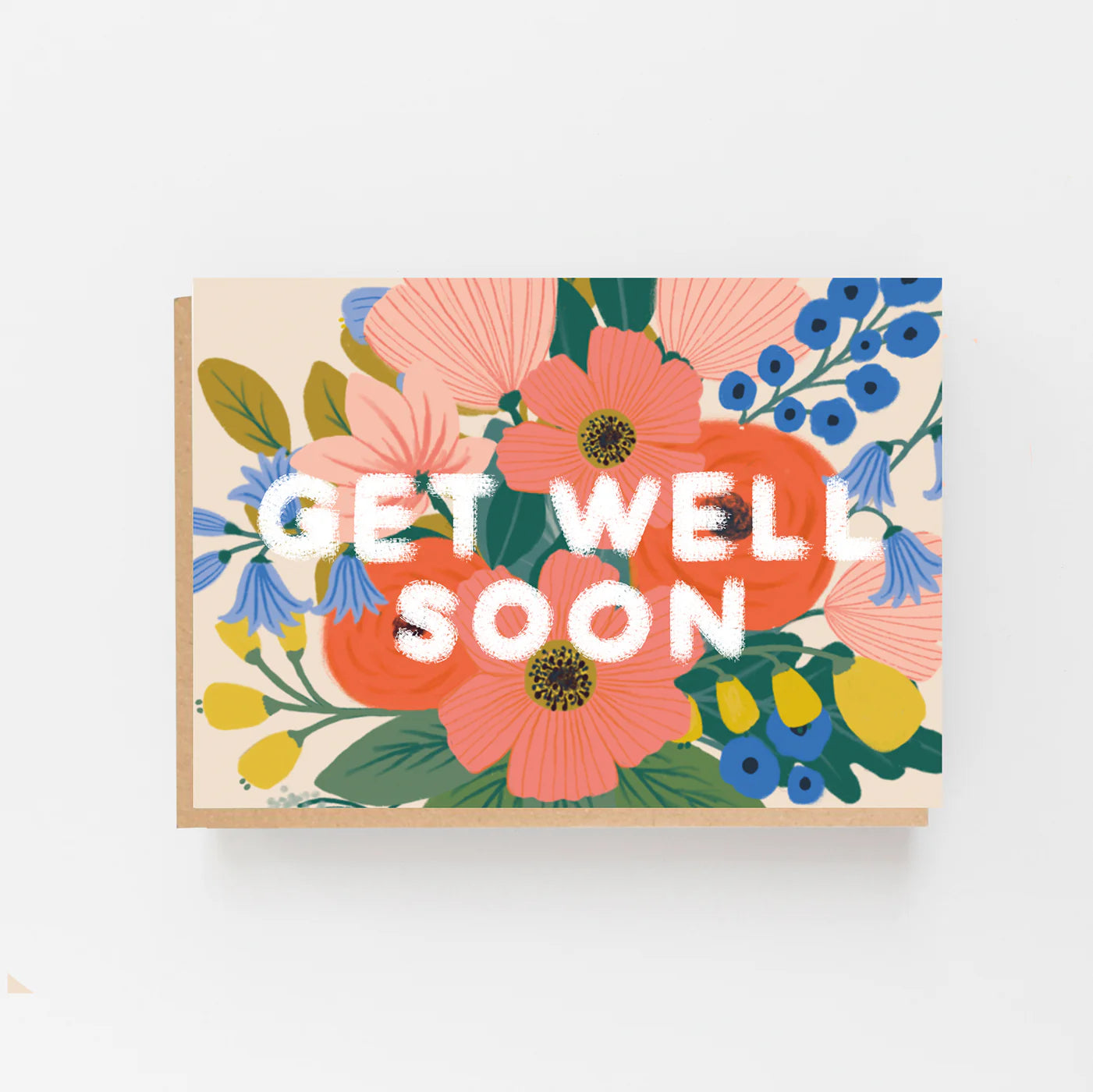 Get Well Soon Colourful Flowers Card