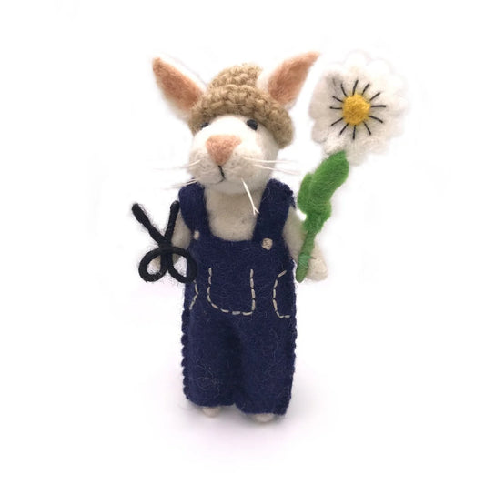 Bunny With Daisy & Secateurs