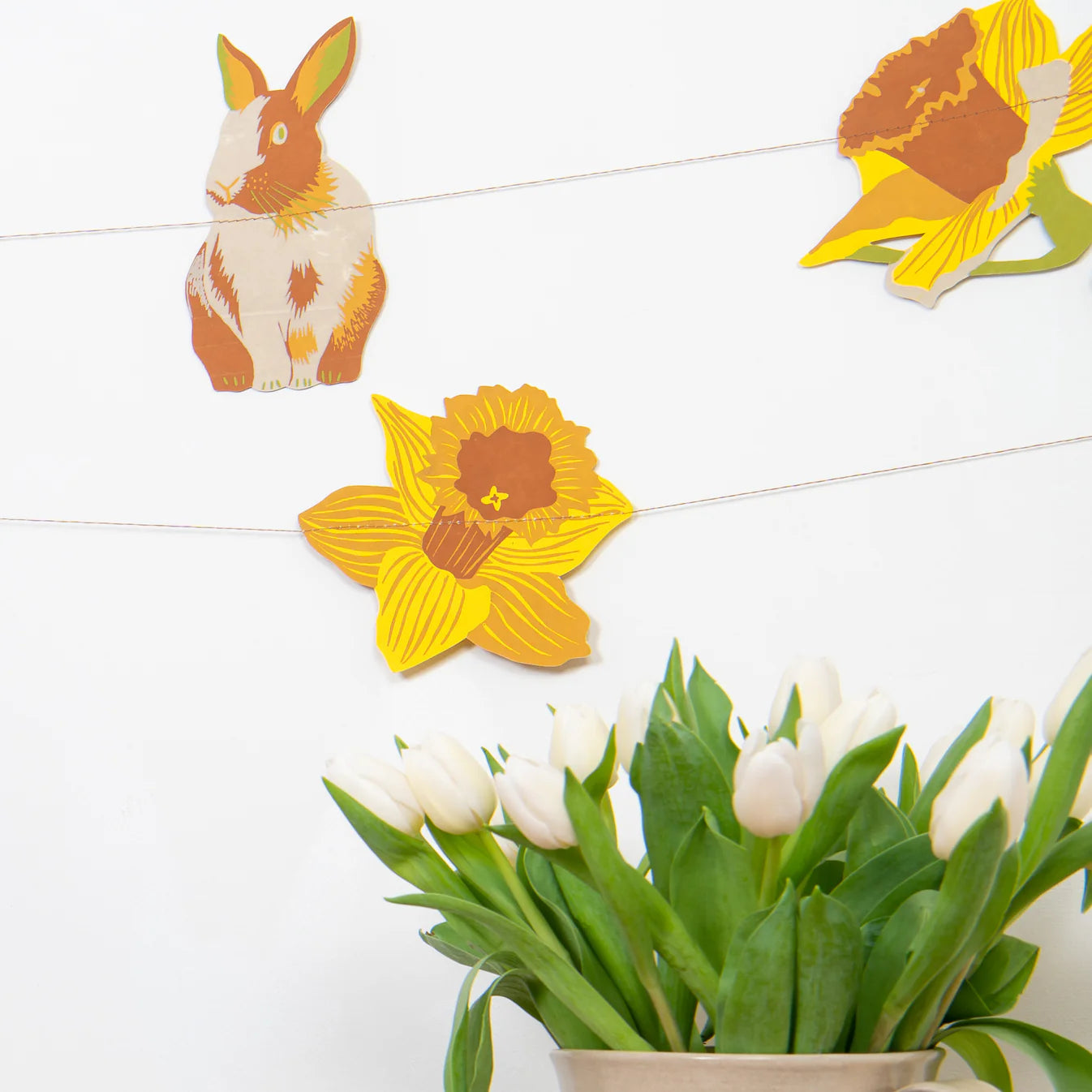 Rabbits Hand Sewn Garland-Recycled