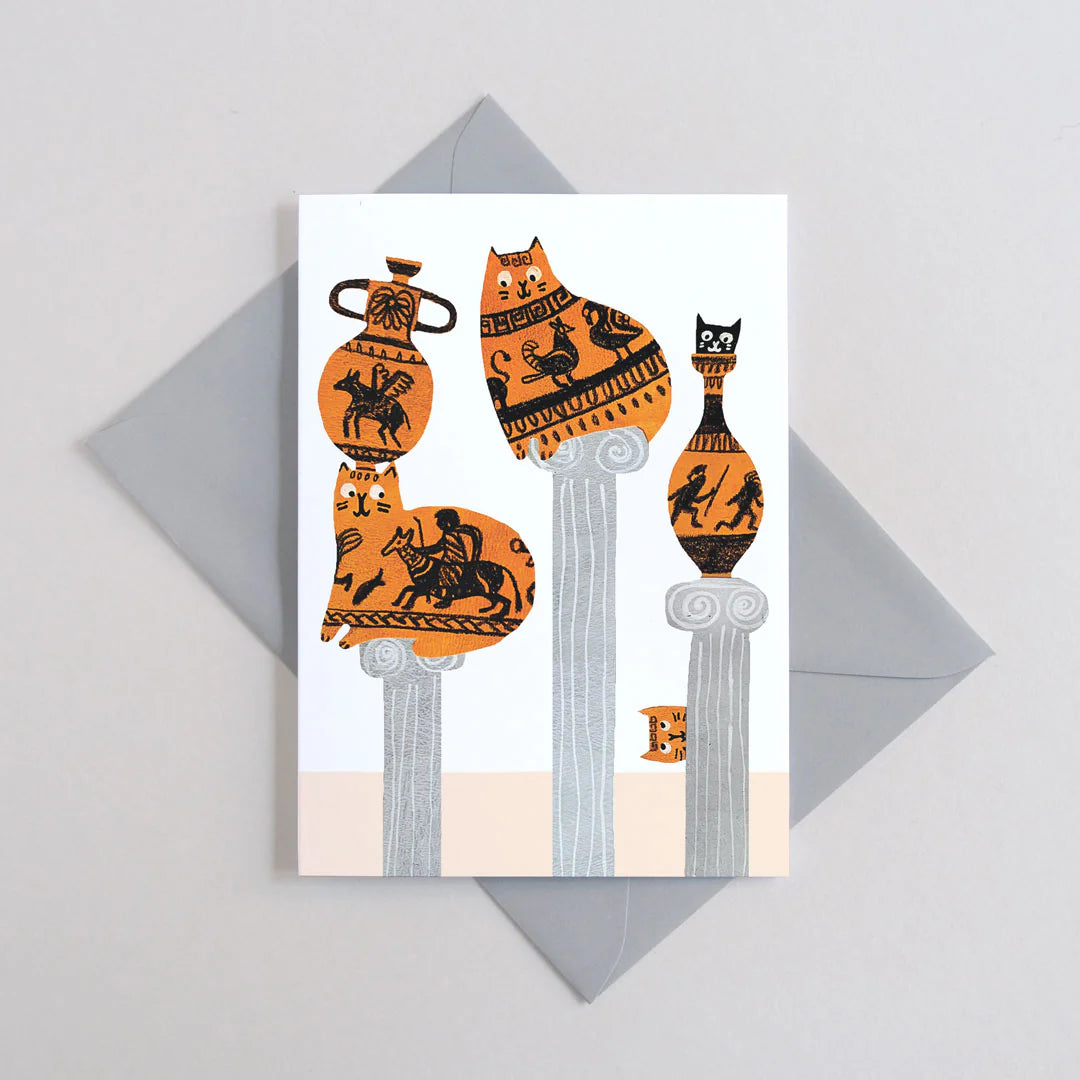 ‘Catmolean’ Illustrated Greetings Card