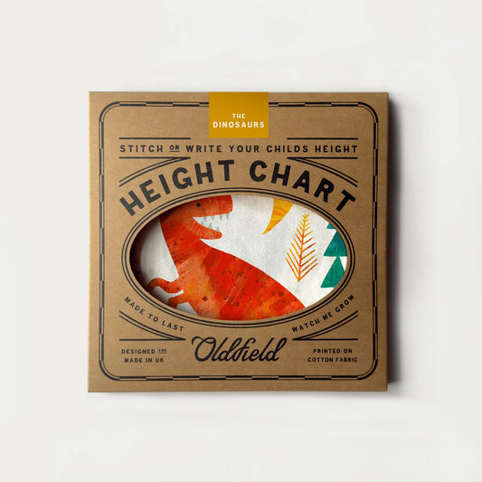 Dinosaur Fabric Kids Height Chart