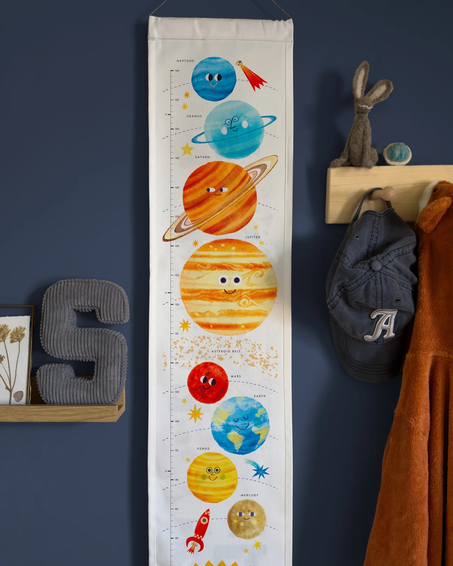 Solar System Fabric Kids Height Chart