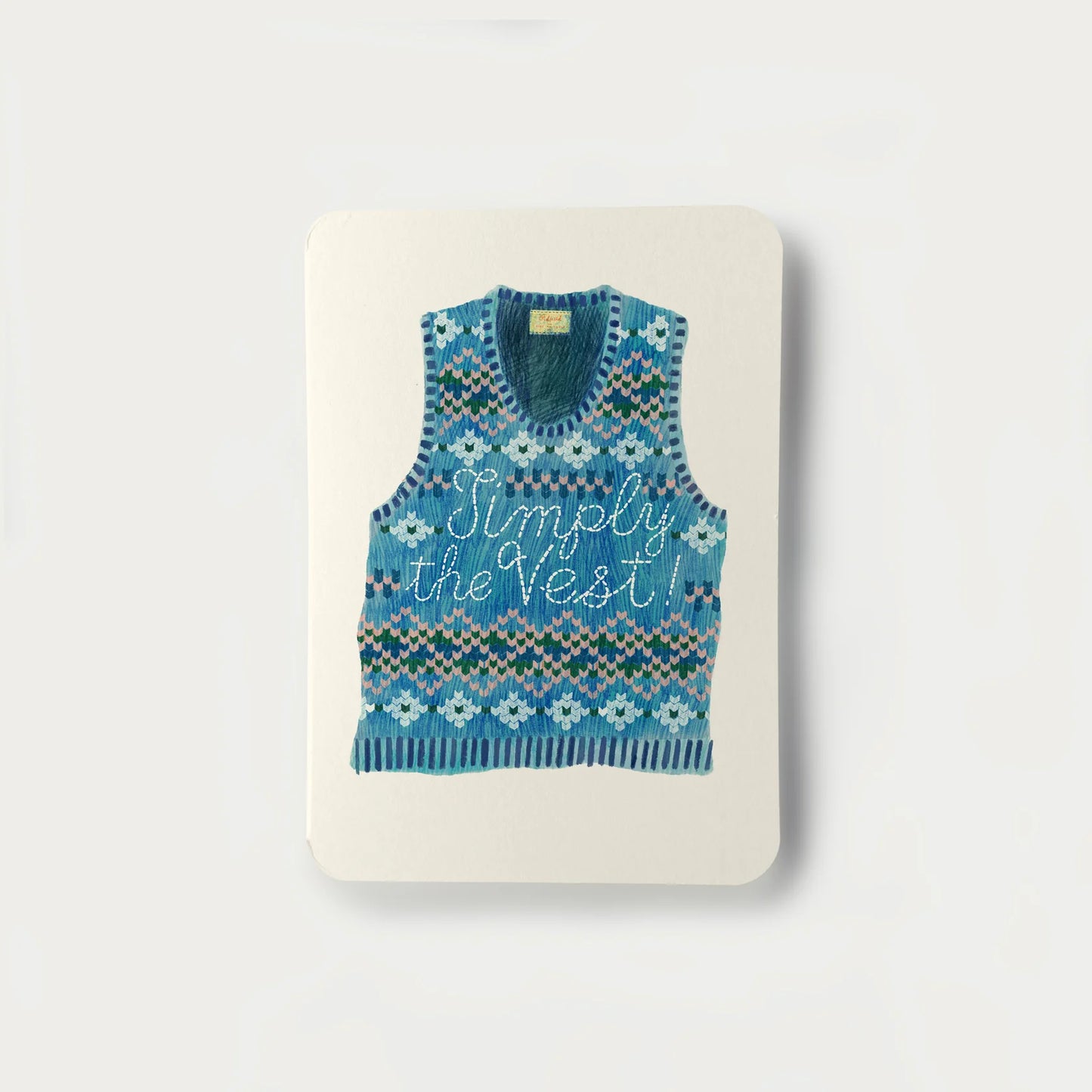 Simply The Vest Greetings Card