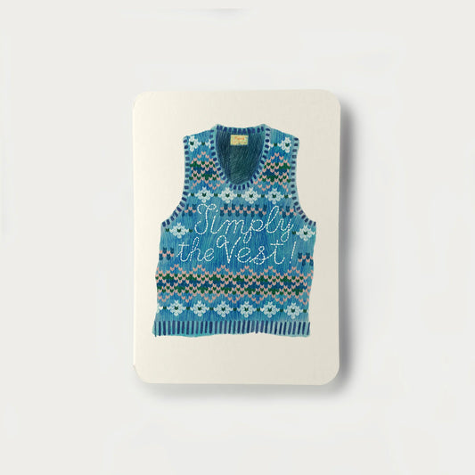 Simply The Vest Greetings Card