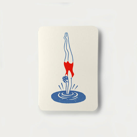 The Diver Greetings Card