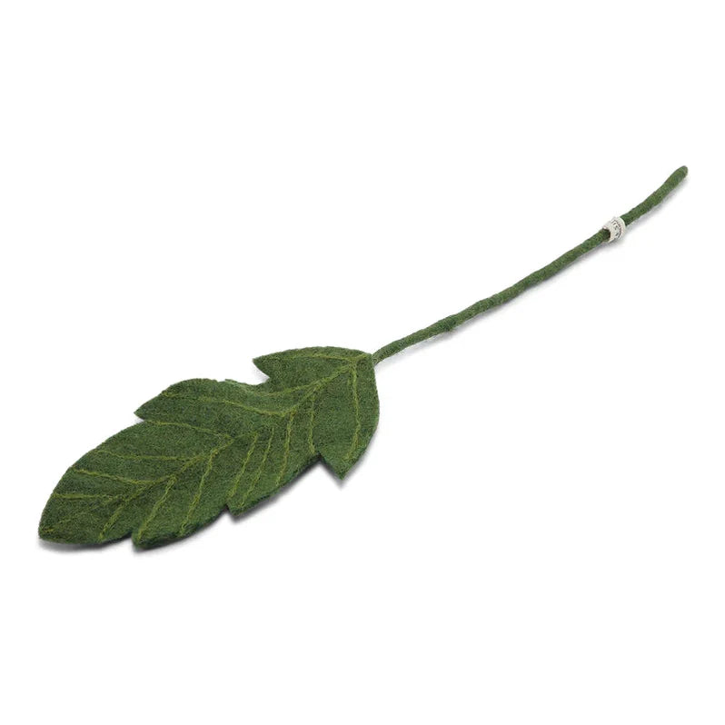 Dark Green Big Felt Leaf