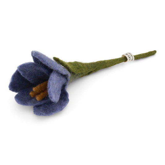 Crocus Flower Felt Decoration Purple