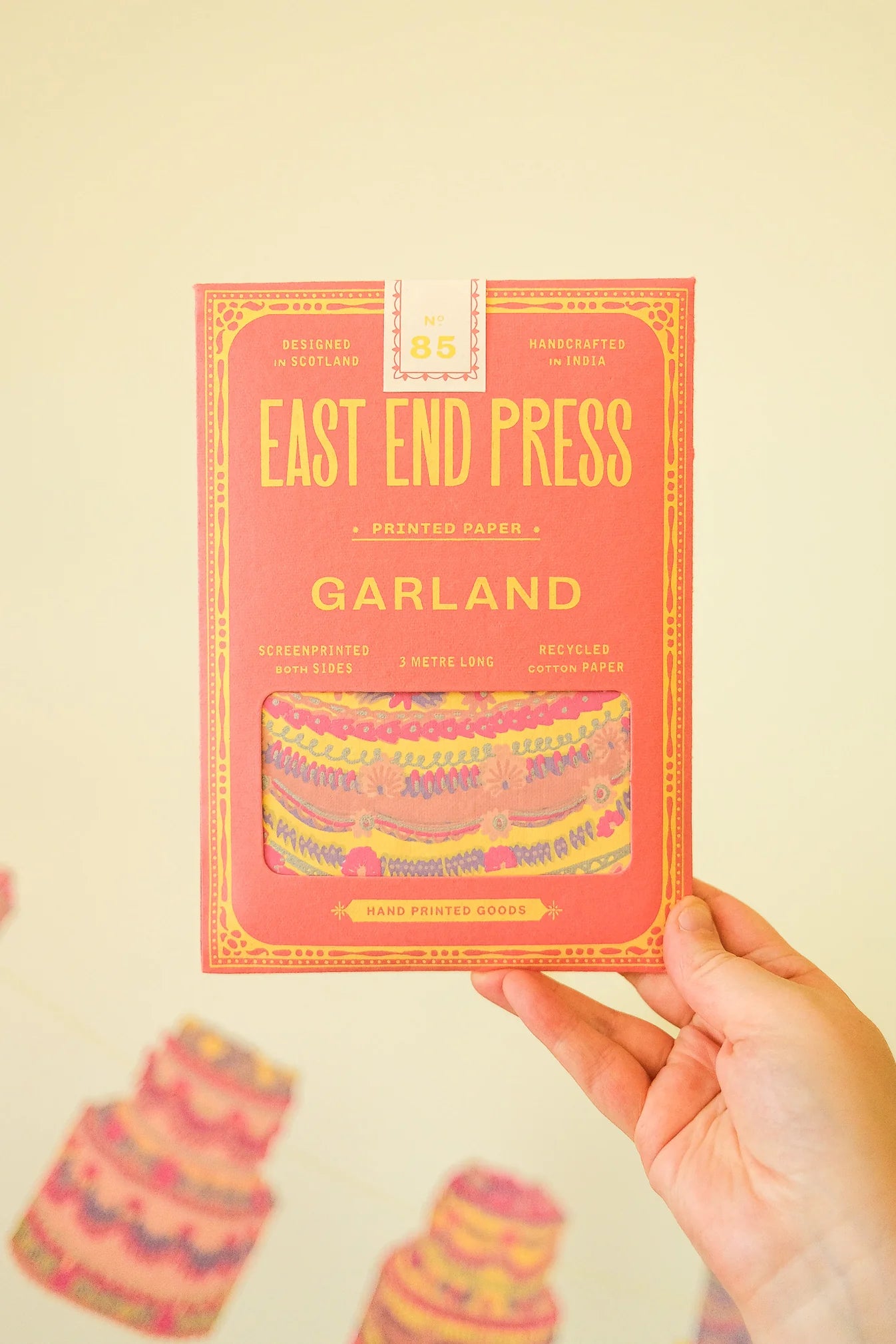 Celebration Cakes Sewn Garland Recycled Paper