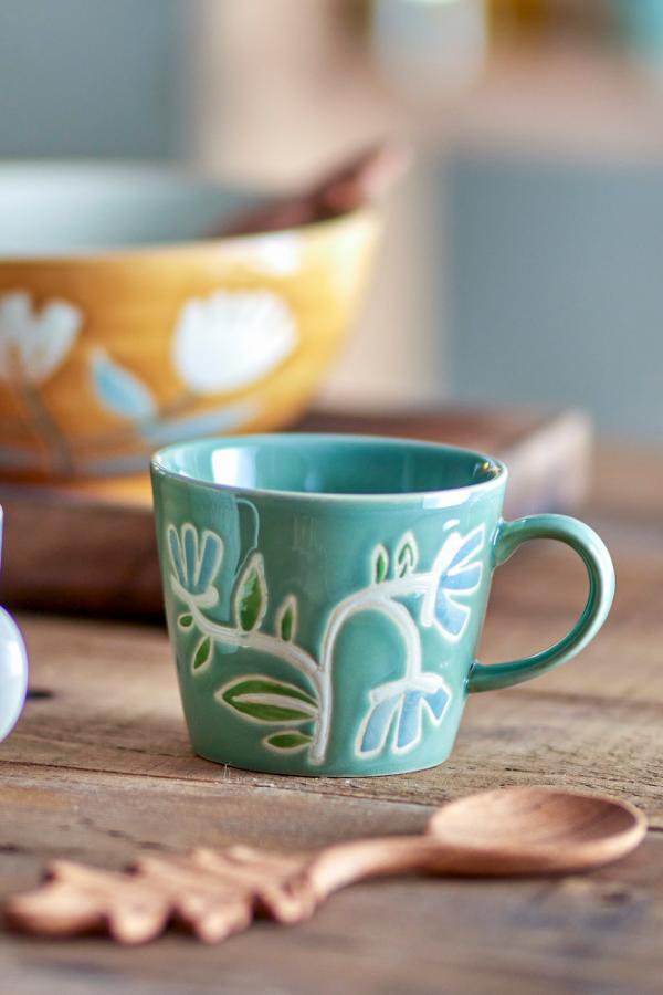 Tangier Green Stoneware Mug