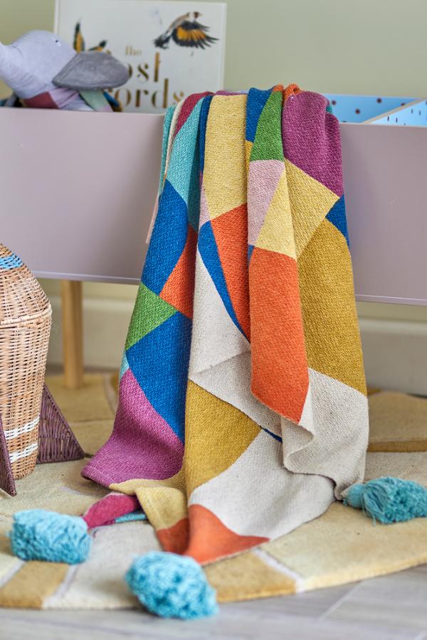 Colorine Multicoloured Recycled Cotton Throw