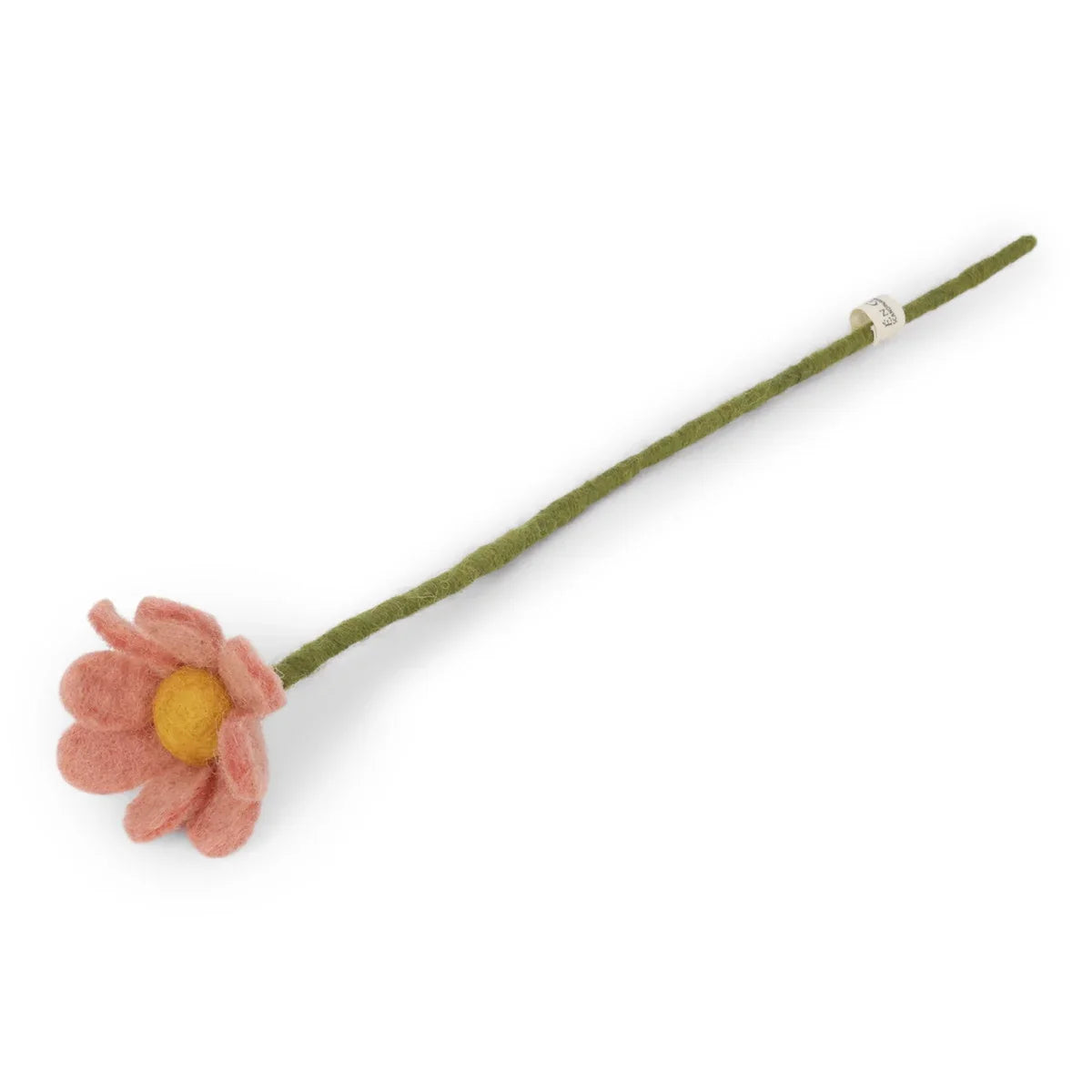 Anemone Flower Felt Decoration Dusty Red