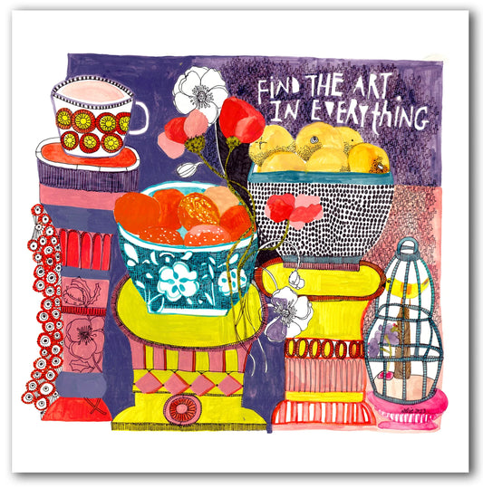 Art Is Everything Greetings Card