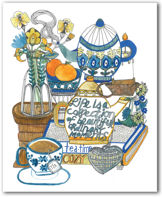Teatime Memories Greetings Card