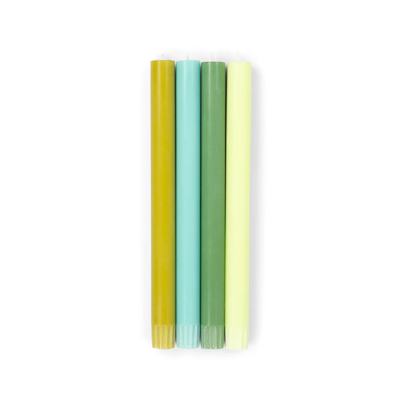 Mixed Set Green Eco Dinner Candles Pack of 4