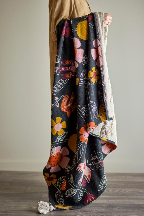 Vivielle Multicoloured Recycled Cotton Throw