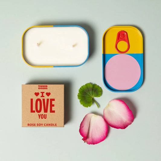 I Love You Tinned Soy Rose Candle