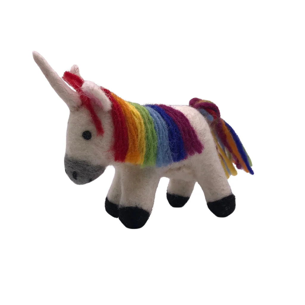 Rainbow Unicorn Felt Decoration