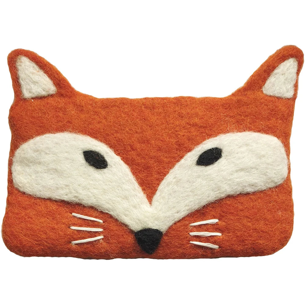 Fox - Wool Felted Purse ( Kneaded by Hand)