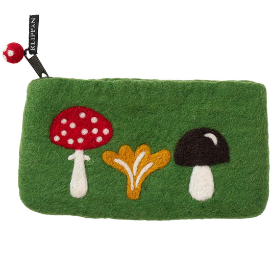 Mushroom - Wool Felted Purse ( Kneaded by Hand)
