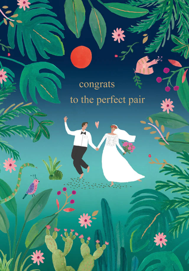 Tropical Wedding Greetings Card