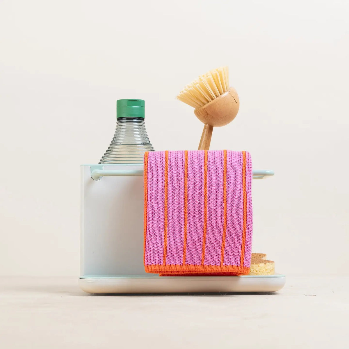 Reusable Striped Pink Dishcloths