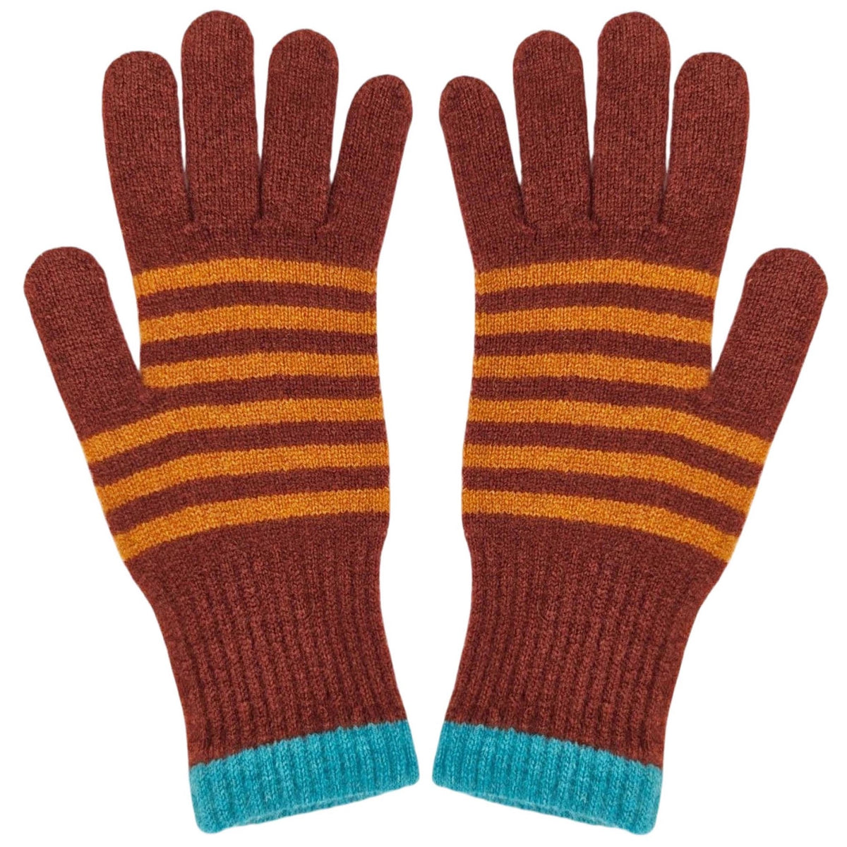 Women's Dark Red Lambswool Gloves