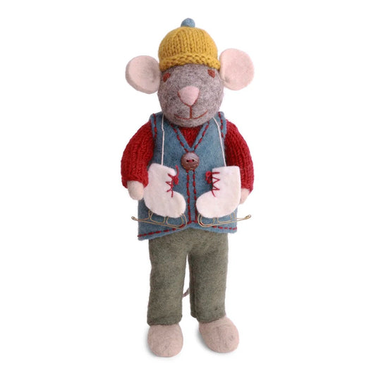 Medium Grey Boy Mouse With Skates