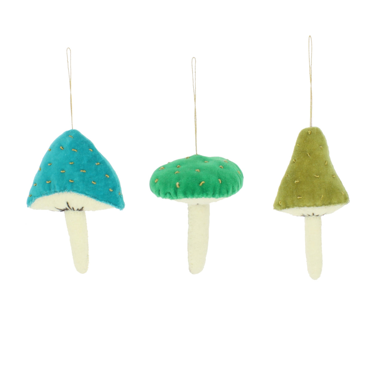 Velvet Toadstool  Hanging Decoration ( 3 Colours)