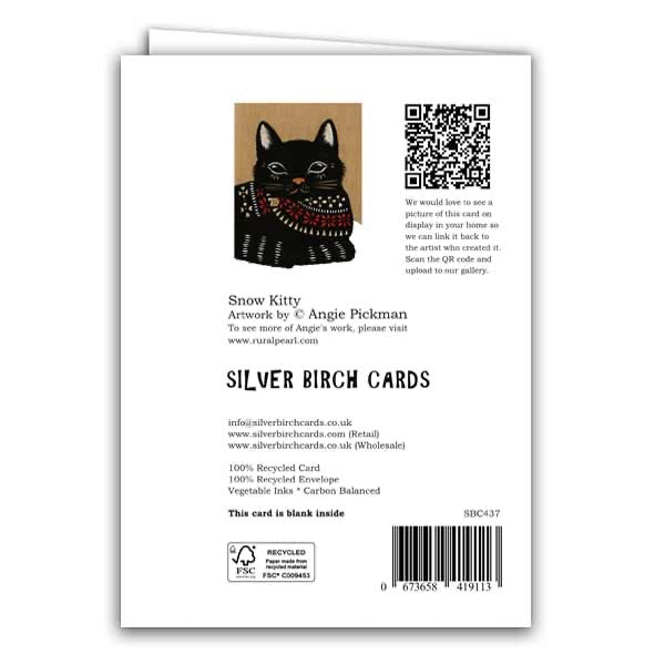 Snow Kitten Greeting Card