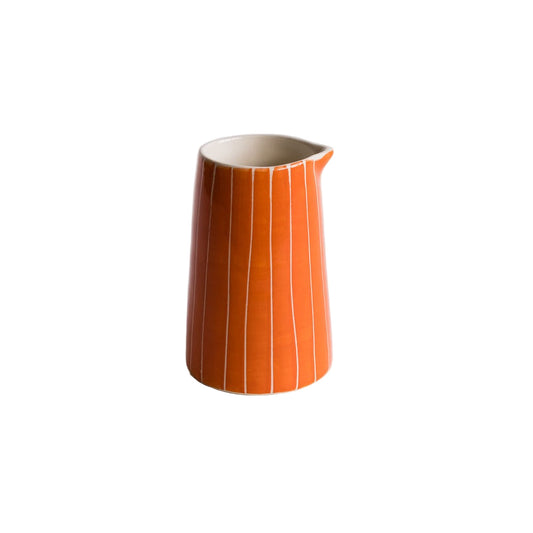 Creamer - Sgraffito Stripe, Tangerine