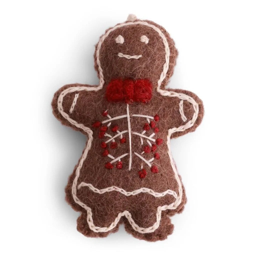 Ginger Bread Girl With Embroidery